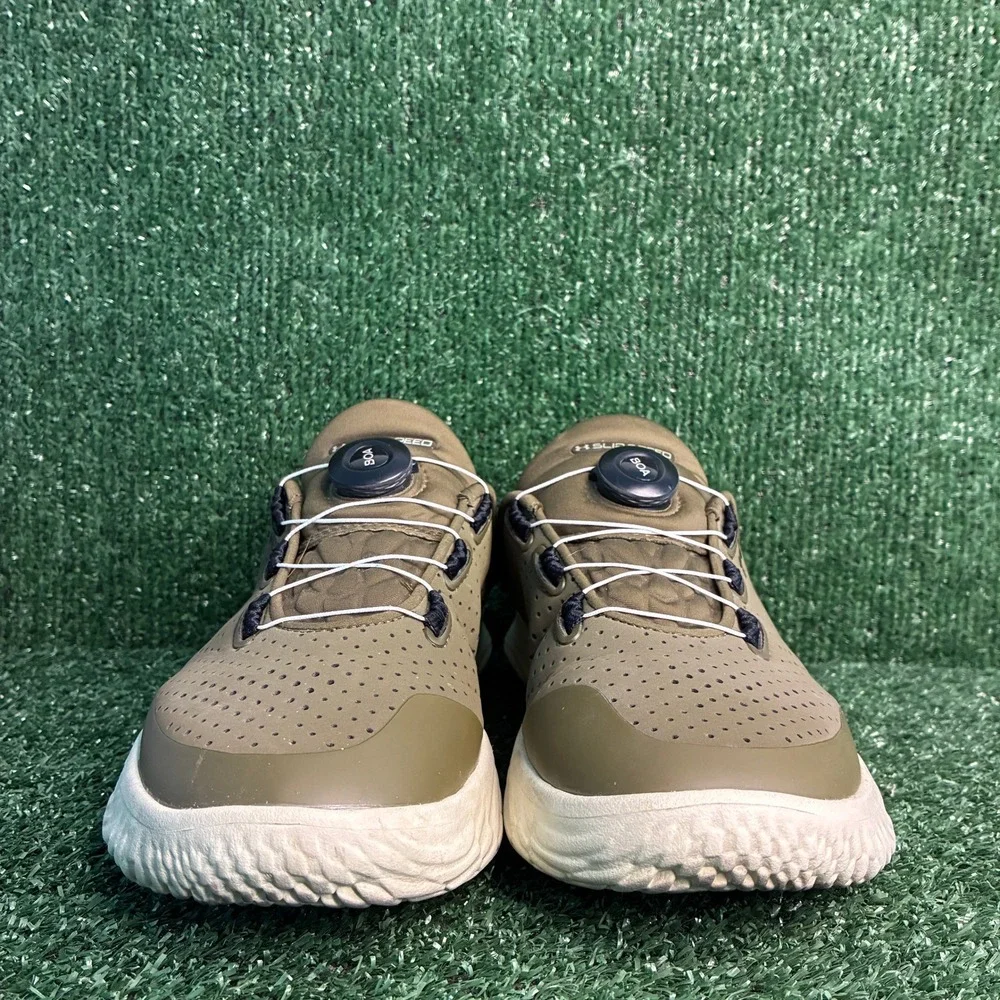 Under Armour SlipSpeed BOA Flow Perforated Training Sneaker Olive Green Mens 8.5